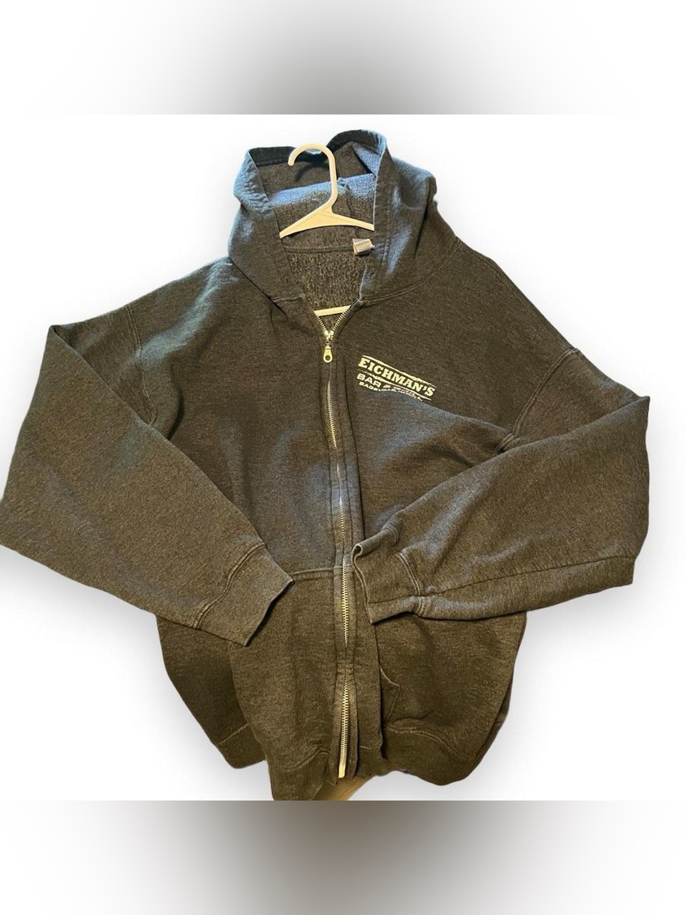 Grey Zip Up Hoodie Size Large